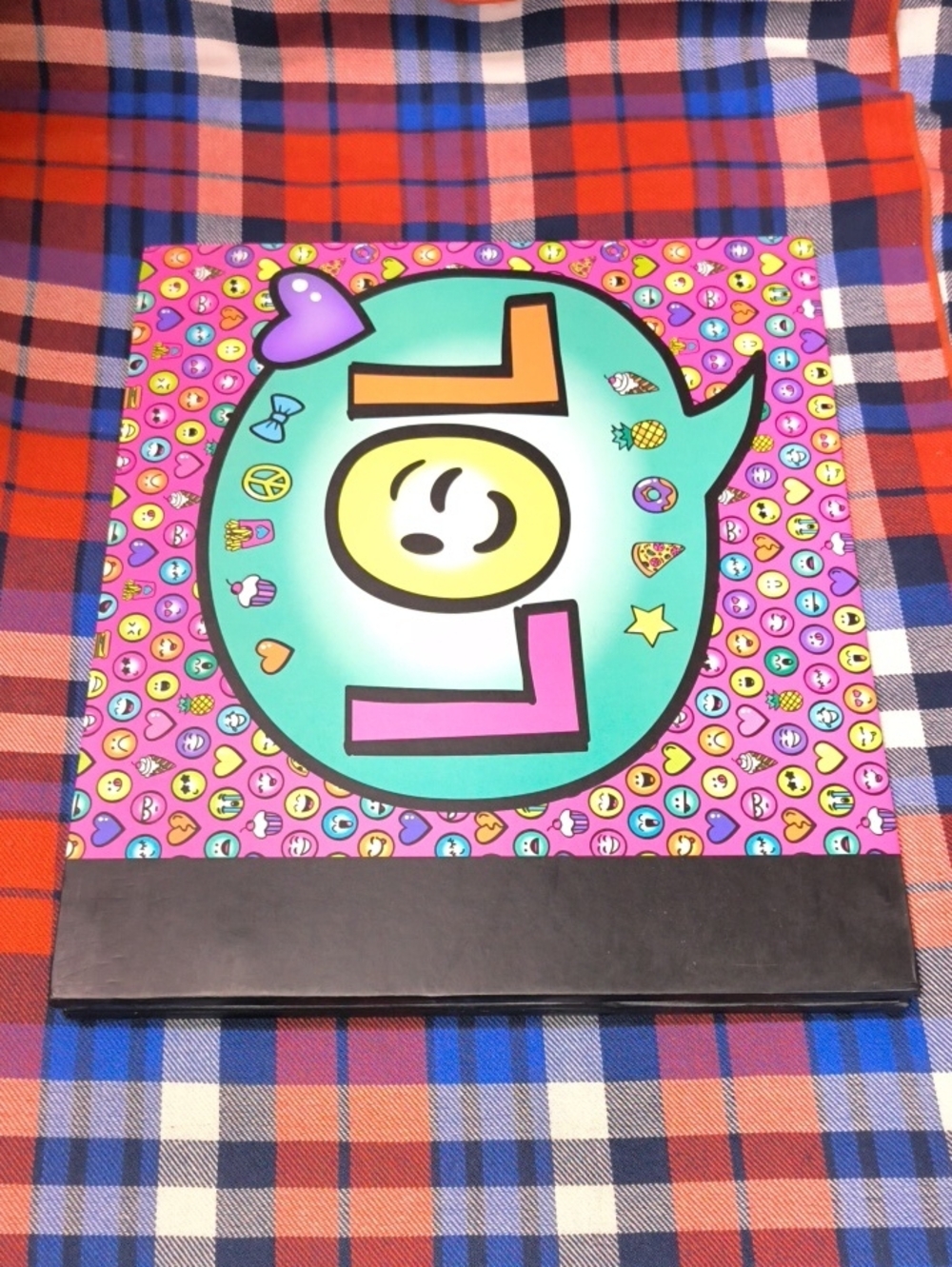 Colorful Emojis"LOL" Themed Graffiti Scrapbook